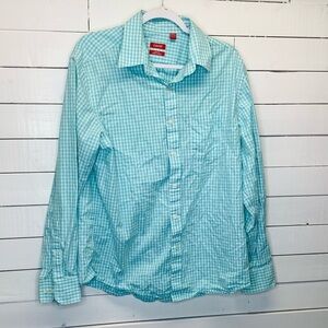 IZOD Check slim fit button down